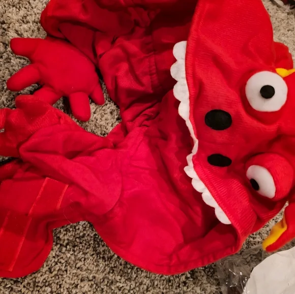 Zack & Zoey Vibrant Red and Yellow Dragon Dog Costume - Picture 4 of 5